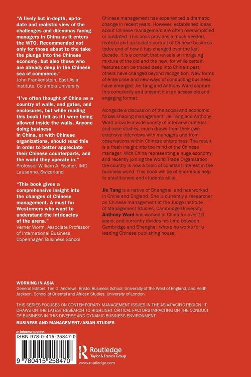 Produktbild: The Changing Face of Chinese Management