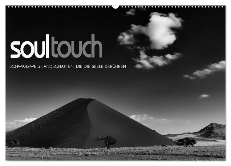 Produktbild: Soultouch - Schwarzwei&szlig; Landschaften, die die Seele ber&uuml;hren (Wandkalender 2026 DIN A2 quer), CALVENDO Monatskalender