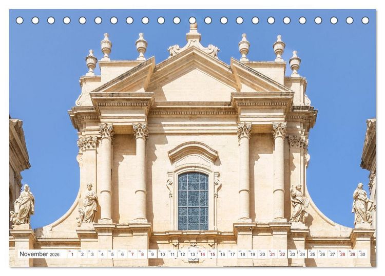 Produktbild: Sizilien - Sp&auml;tbarocke Pracht im Val di Noto (Tischkalender 2026 DIN A5 quer), CALVENDO Monatskalender