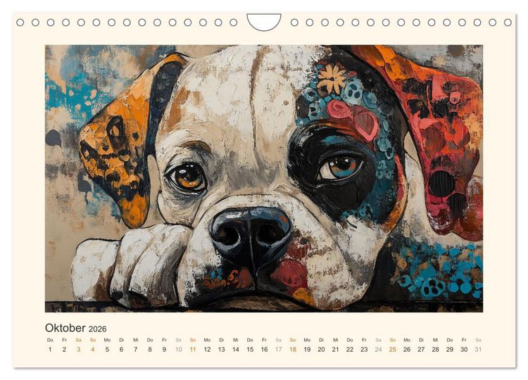 Produktbild: Bunte Boxer (Wandkalender 2026 DIN A4 quer), CALVENDO Monatskalender