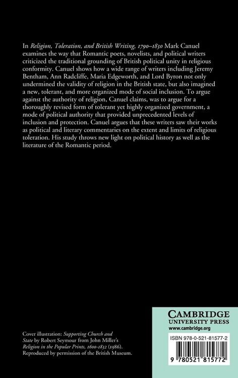 Produktbild: Religion, Toleration, and British Writing, 1790 1830