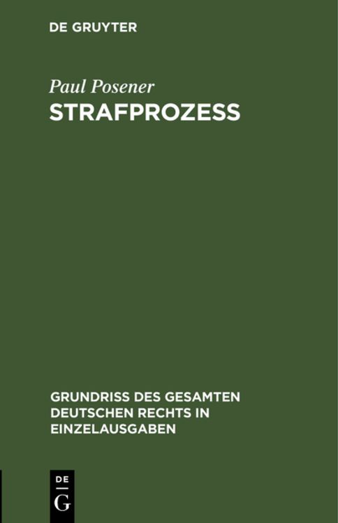Produktbild: Strafproze&szlig;