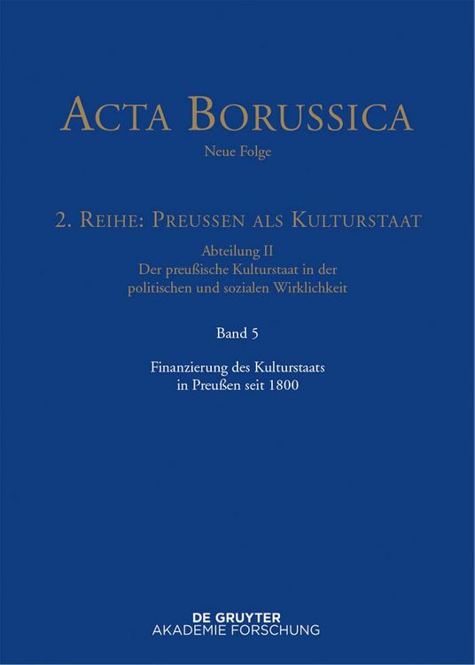 Produktbild: Finanzierung des Kulturstaats in Preu&szlig;en seit 1800