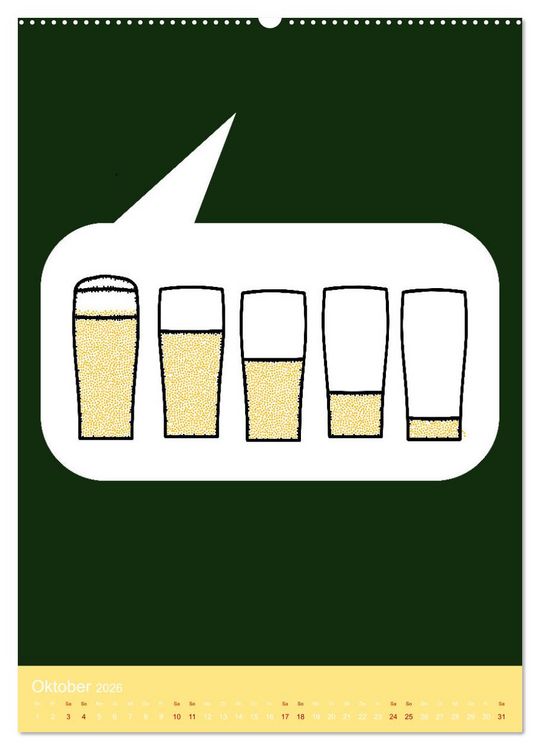Produktbild: BIER Wandkalender -Trinken mit Stil (Wandkalender 2026 DIN A2 hoch), CALVENDO Monatskalender