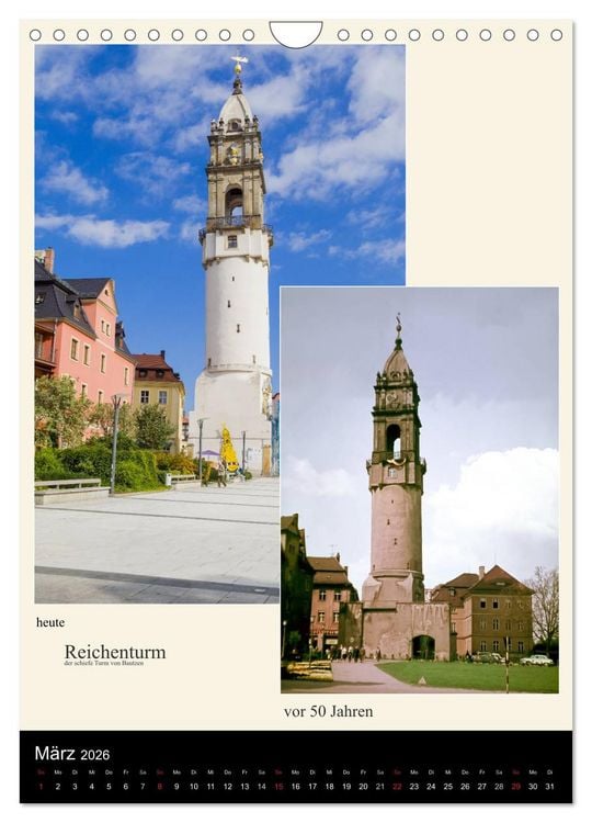 Produktbild: Bautzen vor 50 Jahren und heute (Wandkalender 2026 DIN A4 hoch), CALVENDO Monatskalender
