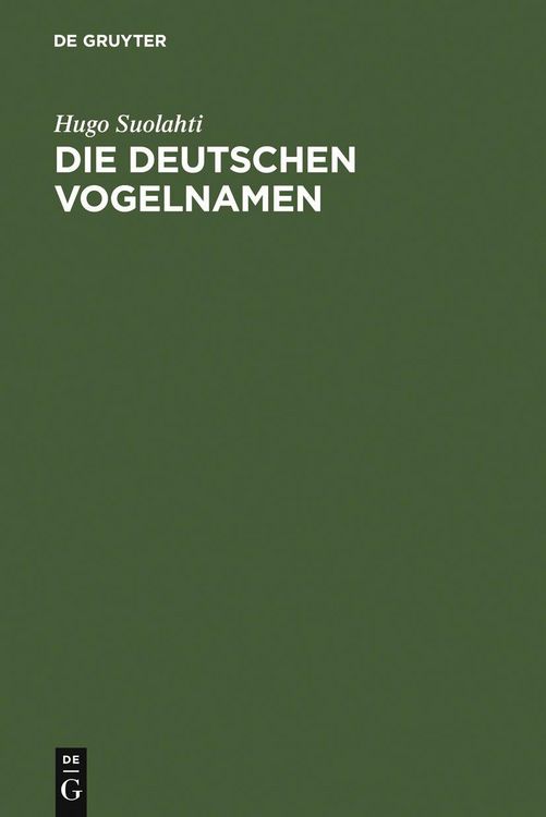 Produktbild: Die deutschen Vogelnamen