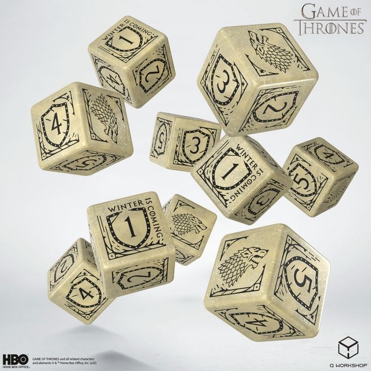 Produktbild: Q-Workshop QWO97683 - Game of Thrones, Stark 10xD6 Dice Set