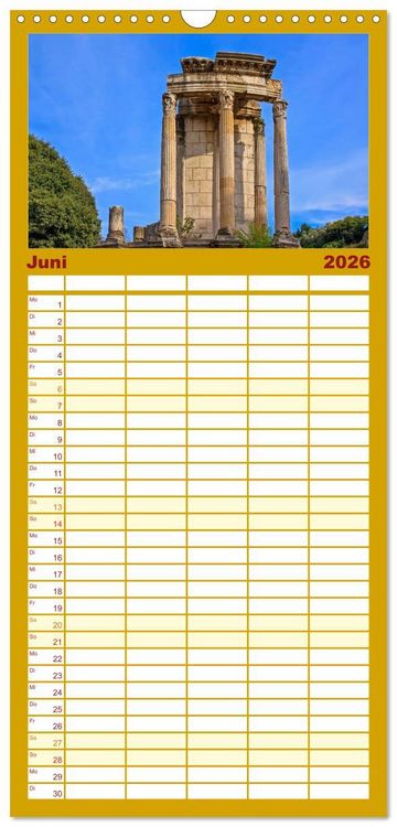 Produktbild: Familienplaner 2026 - Rom - Monumente f&uuml;r die Ewigkeit mit 5 Spalten (Wandkalender, 21 x 45 cm) CALVENDO