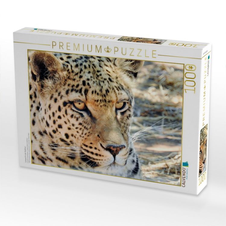 Produktbild: CALVENDO Puzzle Leopard in der Kalahari | 1000 Teile Lege-Gr&ouml;&szlig;e 64x48cm Foto-Puzzle f&uuml;r gl&uuml;ckliche Stunden