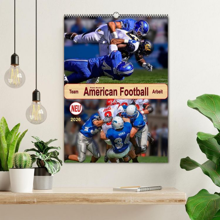 Produktbild: American Football, Team-Arbeit (Wandkalender 2026 DIN A2 hoch), CALVENDO Monatskalender