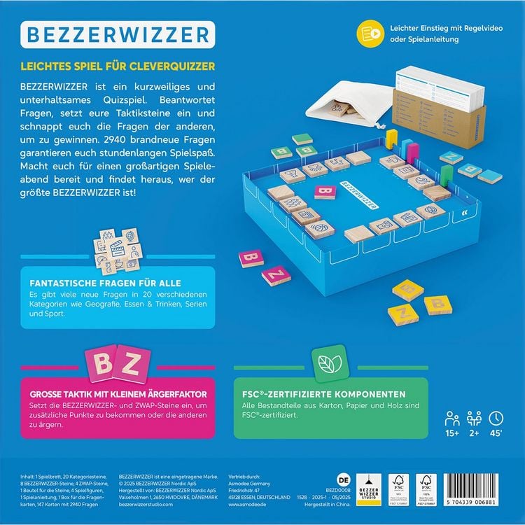 Produktbild: Asmodee BEZD0008 - Bezzerwizzer, Quizspiel