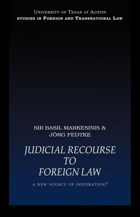 Produktbild: Judicial Recourse to Foreign Law