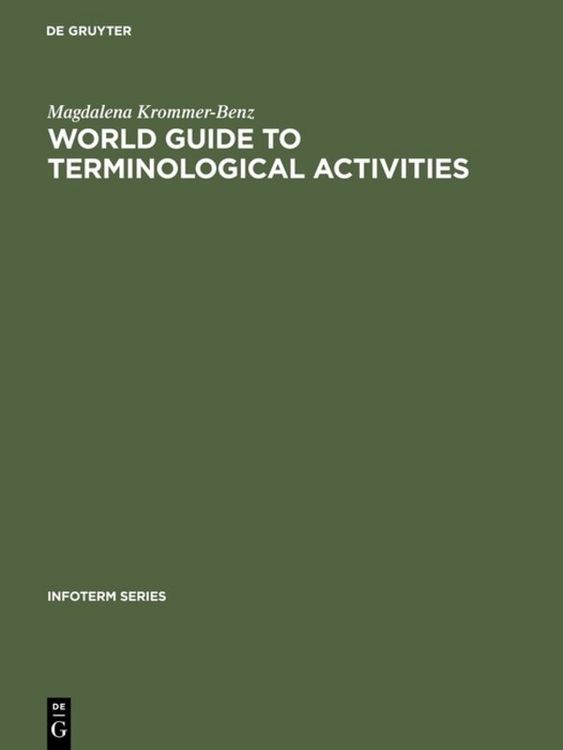 Produktbild: World guide to terminological activities