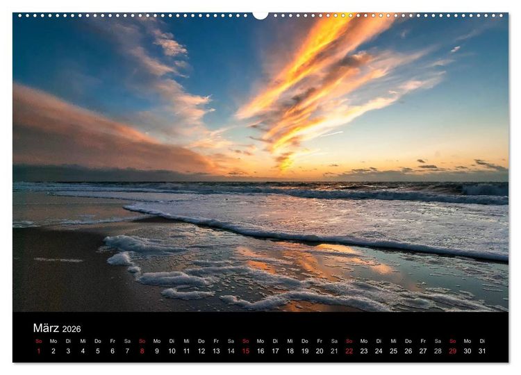 Produktbild: Faszination Meer und Wolken (Wandkalender 2026 DIN A2 quer), CALVENDO Monatskalender