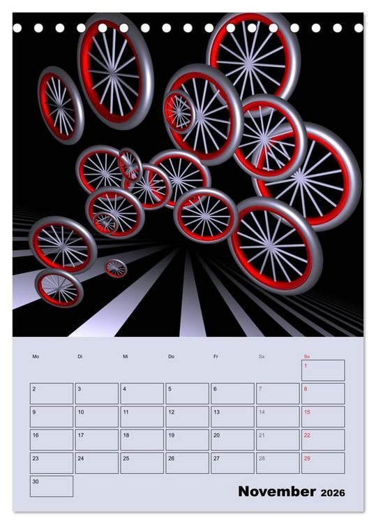 Produktbild: OpArt und mehr (Tischkalender 2026 DIN A5 hoch), CALVENDO Monatskalender