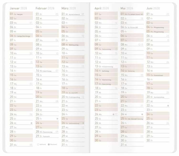 Produktbild: Monatskalender Square slim 26/27 sort.(3)
