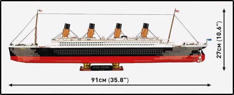 Produktbild: COBI Historical Collection 1686 - RMS Titanic, Bausatz 1:300, 3260 Klemmbausteine