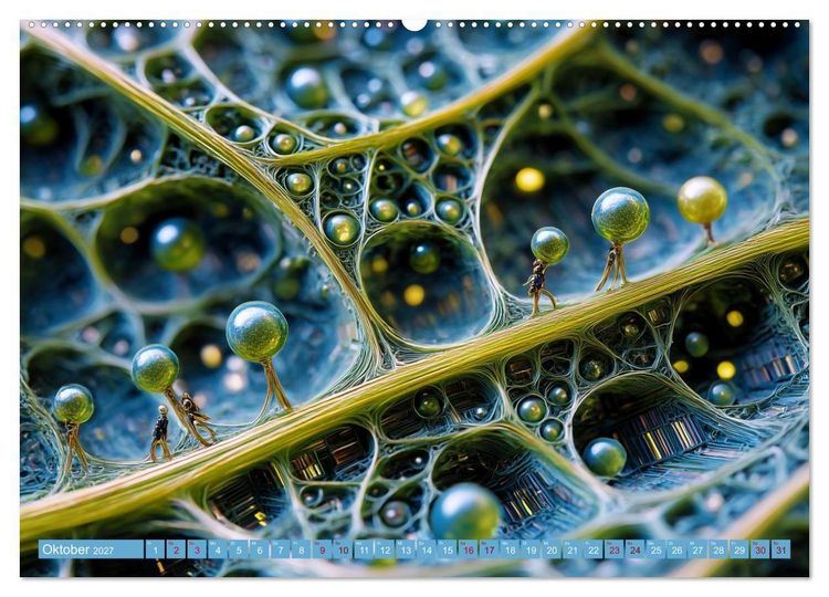 Produktbild: Fantastische Mikrowelten. Im Reich der Nanog&auml;rtner (hochwertiger Premium Wandkalender 2027 DIN A2 quer), Kunstdruck in Hochglanz
