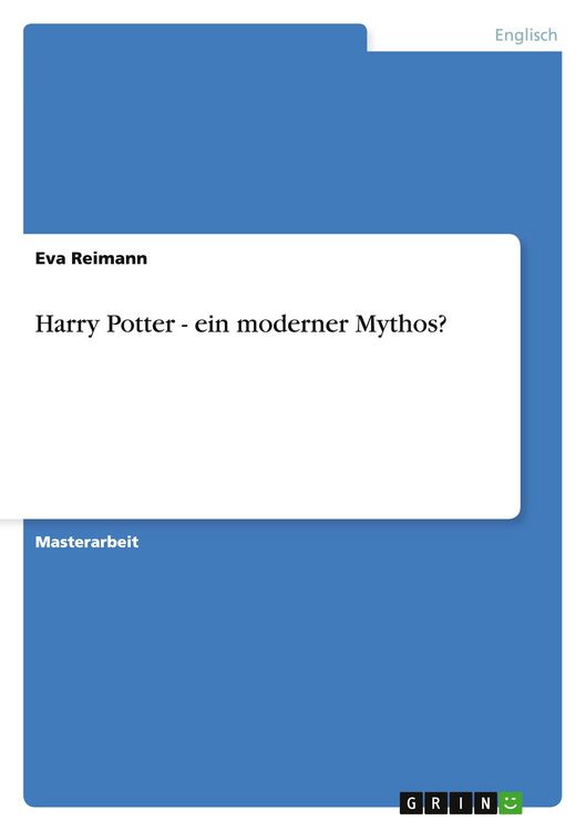 Produktbild: Harry Potter - ein moderner Mythos?
