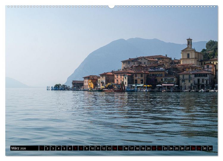 Produktbild: Romantischer Lago d'Iseo (hochwertiger Premium Wandkalender 2026 DIN A2 quer), Kunstdruck in Hochglanz