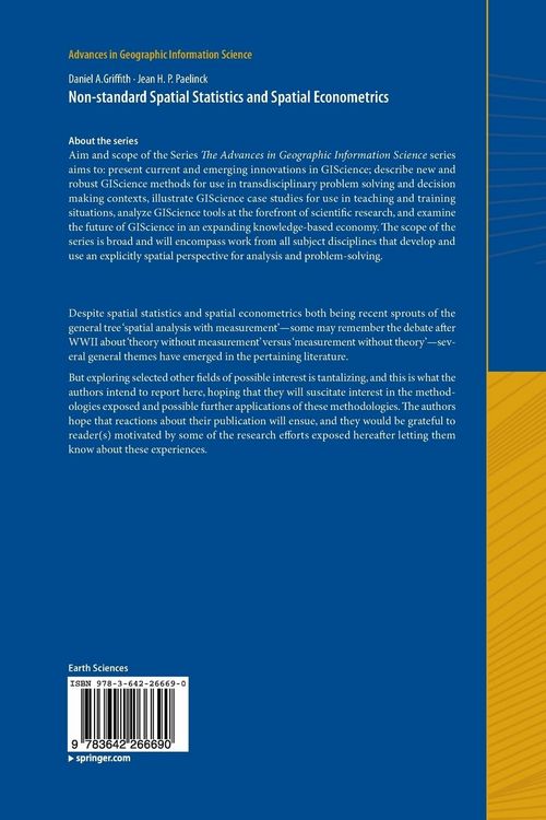 Produktbild: Non-standard Spatial Statistics and Spatial Econometrics