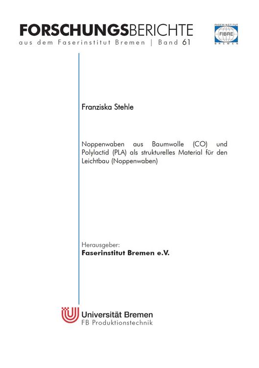 Produktbild: Noppenwaben aus Baumwolle (CO) und Polylactid (PLA) als strukturelles Material f&uuml;r den Leichtbau (Noppenwaben)