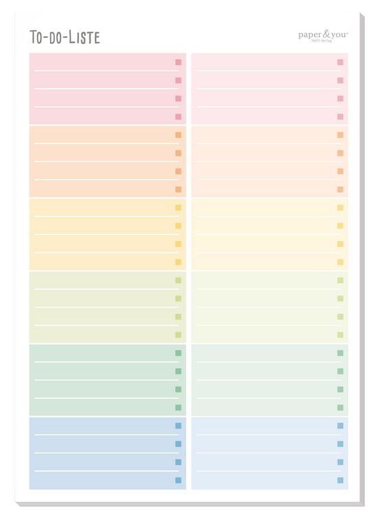 Produktbild: paper&you To-do Block A5