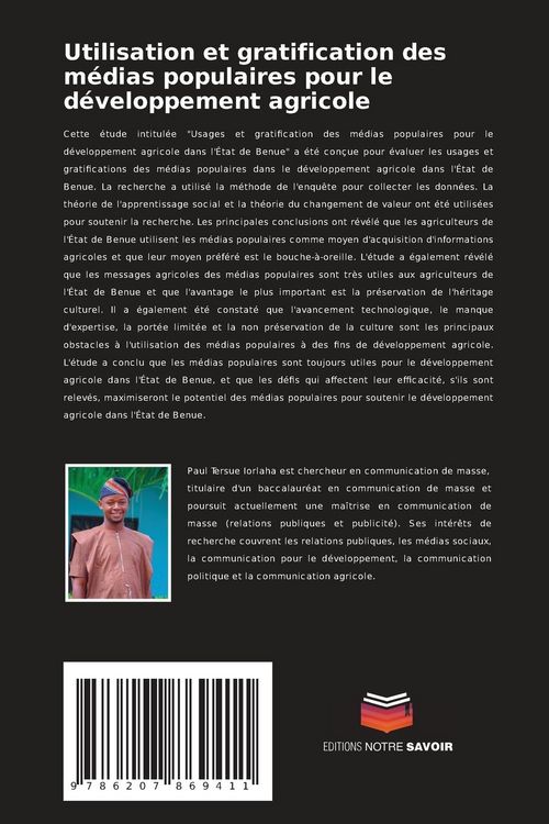 Produktbild: Utilisation et gratification des m&eacute;dias populaires pour le d&eacute;veloppement agricole