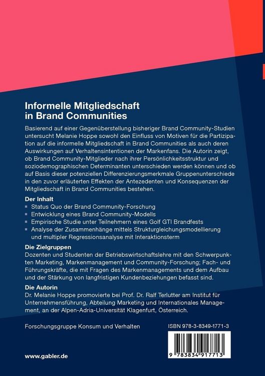Produktbild: Informelle Mitgliedschaft in Brand Communities