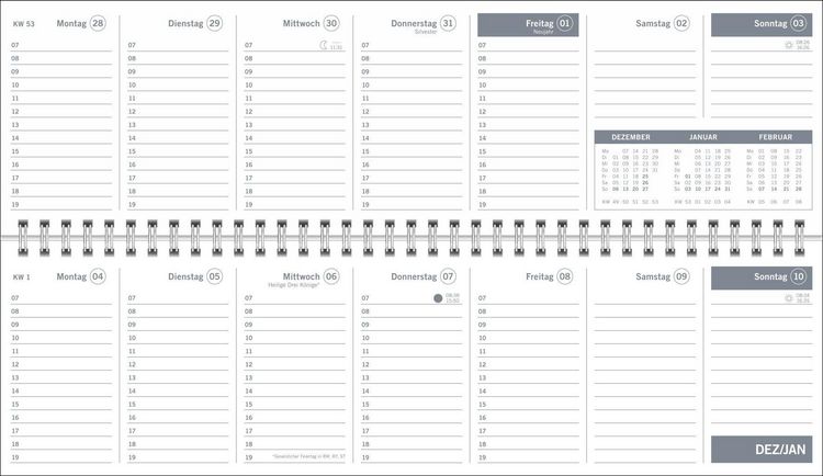 Produktbild: times&more Petrol Wochenquerplaner 2027