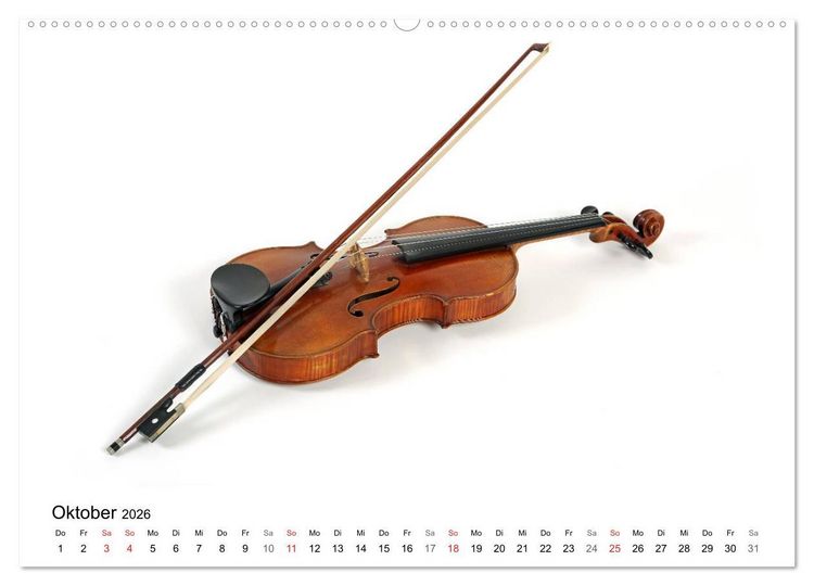 Produktbild: Musik ist mein Leben (hochwertiger Premium Wandkalender 2026 DIN A2 quer), Kunstdruck in Hochglanz