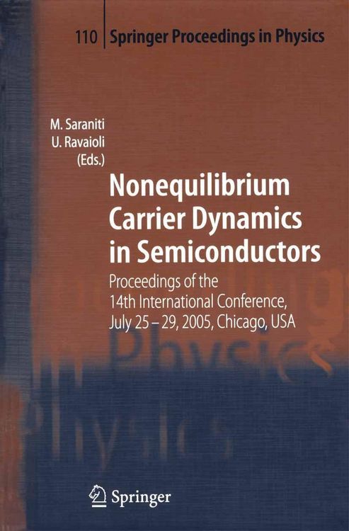 Produktbild: Nonequilibrium Carrier Dynamics in Semiconductors