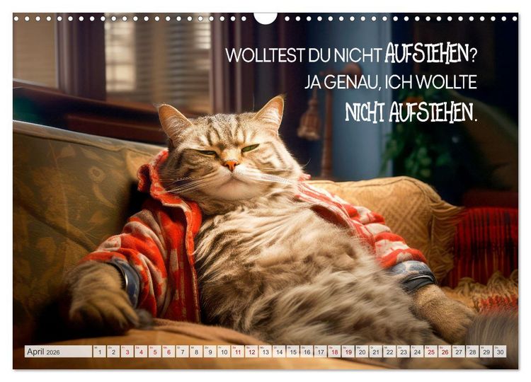 Produktbild: KATZEN-IRONIE Lach mal wieder (Wandkalender 2026 DIN A3 quer), CALVENDO Monatskalender