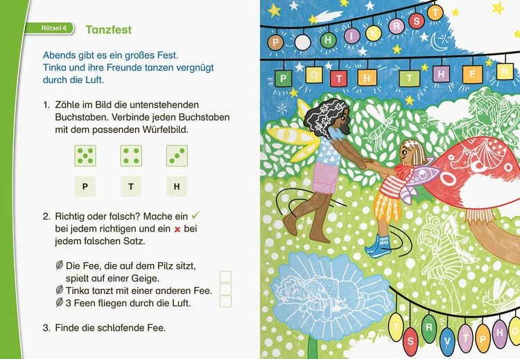 Produktbild: Leserabe Rätselspaß - Zauber-Malrätsel zum Lesenlernen: Feen (Vor-Lesestufe)