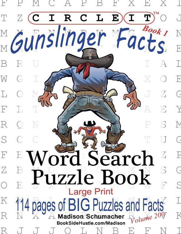 Produktbild: Circle It, Gunslinger Facts, Book 1, Word Search, Puzzle Book
