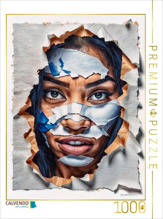 Produktbild: CALVENDO Puzzle Yatima und die Papierschichten | 1000 Teile Lege-Gr&ouml;&szlig;e 64x48cm Foto-Puzzle f&uuml;r gl&uuml;ckliche Stunden