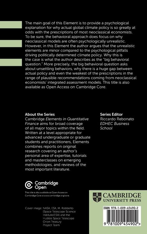 Produktbild: The Behavioral Economics and Politics of Global Warming
