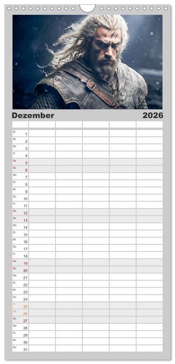Produktbild: Familienplaner 2026 - Im Land der Hexen und Hexer mit 5 Spalten (Wandkalender, 21 x 45 cm) CALVENDO