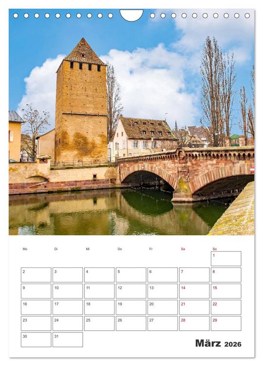 Produktbild: Stra&szlig;burg - Urlaubsplaner (Wandkalender 2026 DIN A4 hoch), CALVENDO Monatskalender