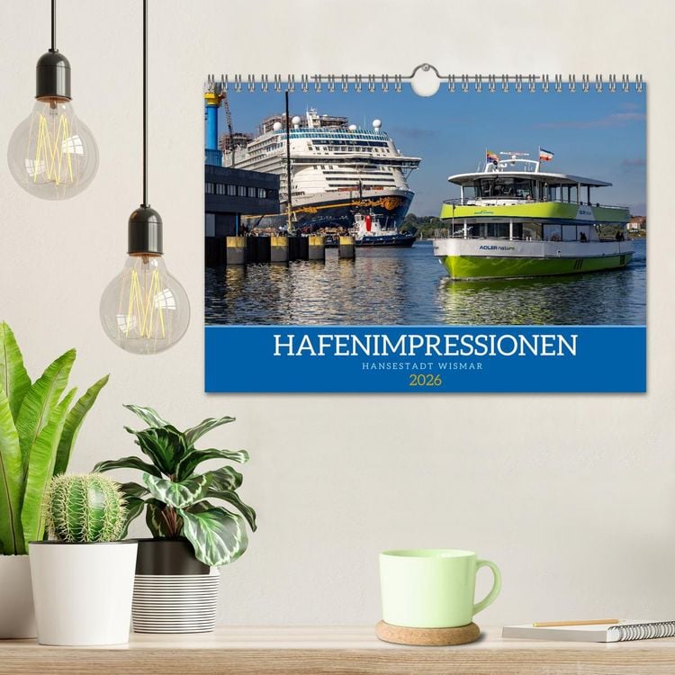 Produktbild: Hansestadt Wismar - Hafenimpressionen (Wandkalender 2026 DIN A4 quer), CALVENDO Monatskalender