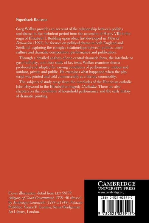 Produktbild: The Politics of Performance in Early Renaissance Drama