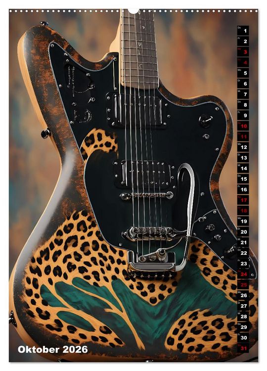 Produktbild: Traumhafte Gitarren (hochwertiger Premium Wandkalender 2026 DIN A2 hoch), Kunstdruck in Hochglanz