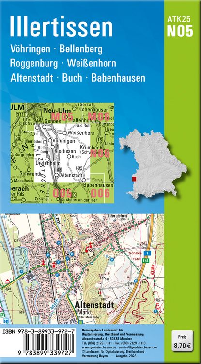 Produktbild: ATK25-N05 Illertissen (Amtliche Topographische Karte 1:25000)