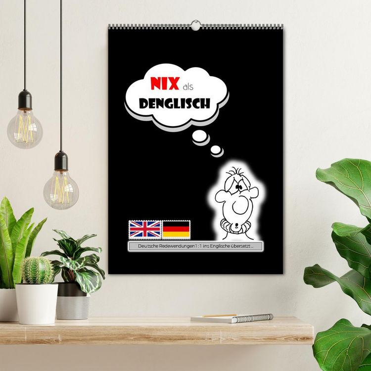 Produktbild: Nix als DENGLISCH (Wandkalender 2026 DIN A2 hoch), CALVENDO Monatskalender