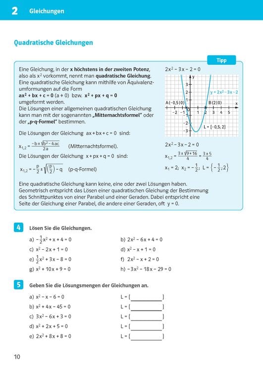Produktbild: Klett Sicher im Abi 10-Minuten-Training Oberstufe Mathematik Gleichungen