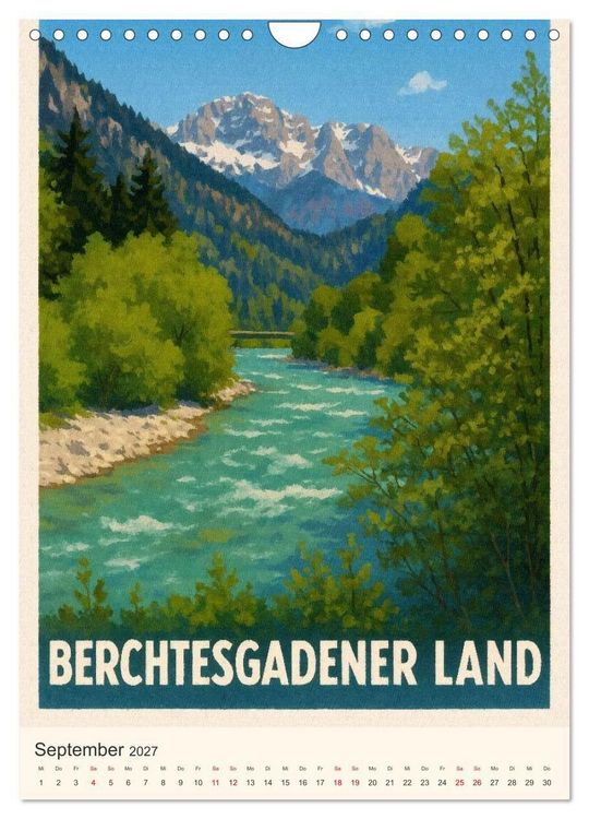 Produktbild: Alpine Impressionen Berchtesgadener Land (Wandkalender 2027 DIN A4 hoch), CALVENDO Monatskalender