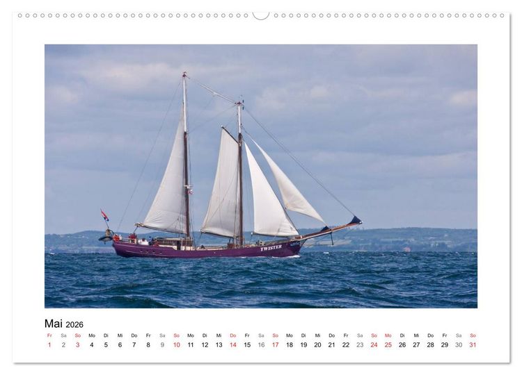 Produktbild: Traditionsschiffe auf der Ostsee (Wandkalender 2026 DIN A2 quer), CALVENDO Monatskalender