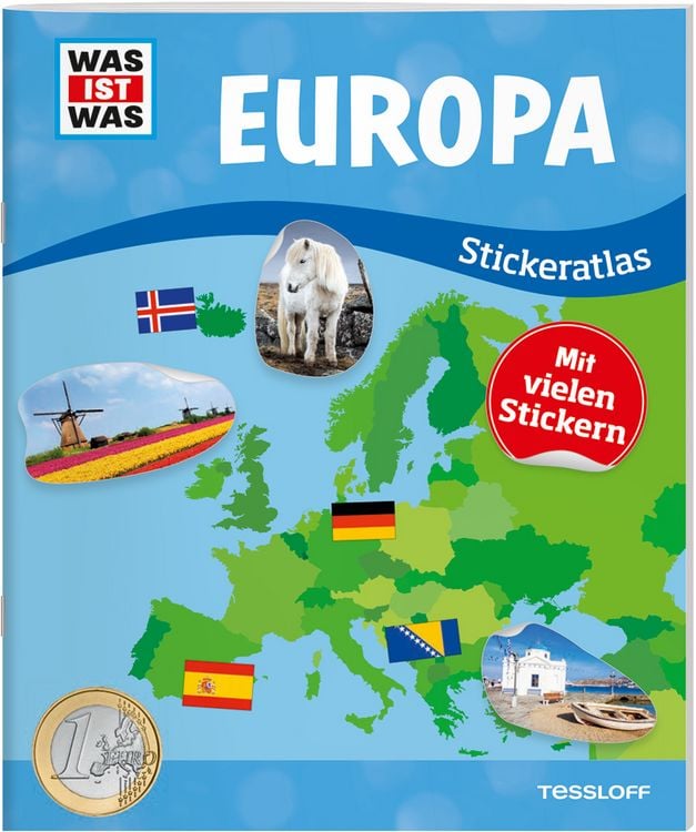 Produktbild: WAS IST WAS Stickeratlas Europa