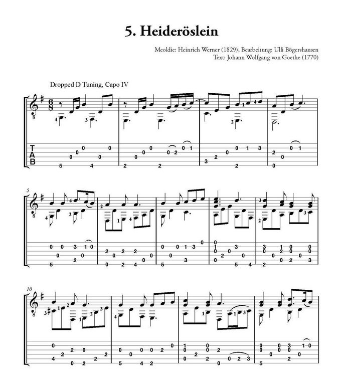 Produktbild: Deutsche Volkslieder f&uuml;r Fingerstyle Guitar