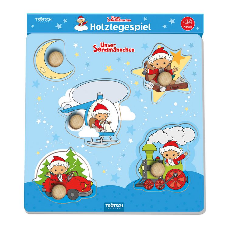 Produktbild: Tr&ouml;tsch Unser Sandm&auml;nnchen Holzlegespiel Fahrzeuge
